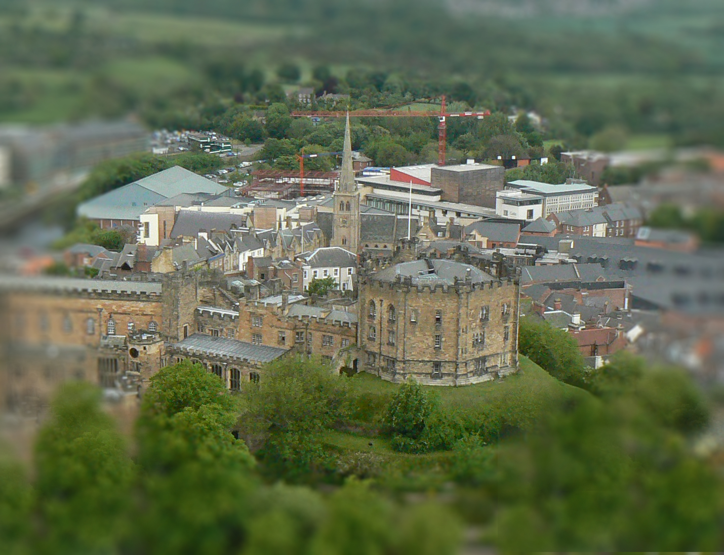Durham Castle from cathedral tower 1